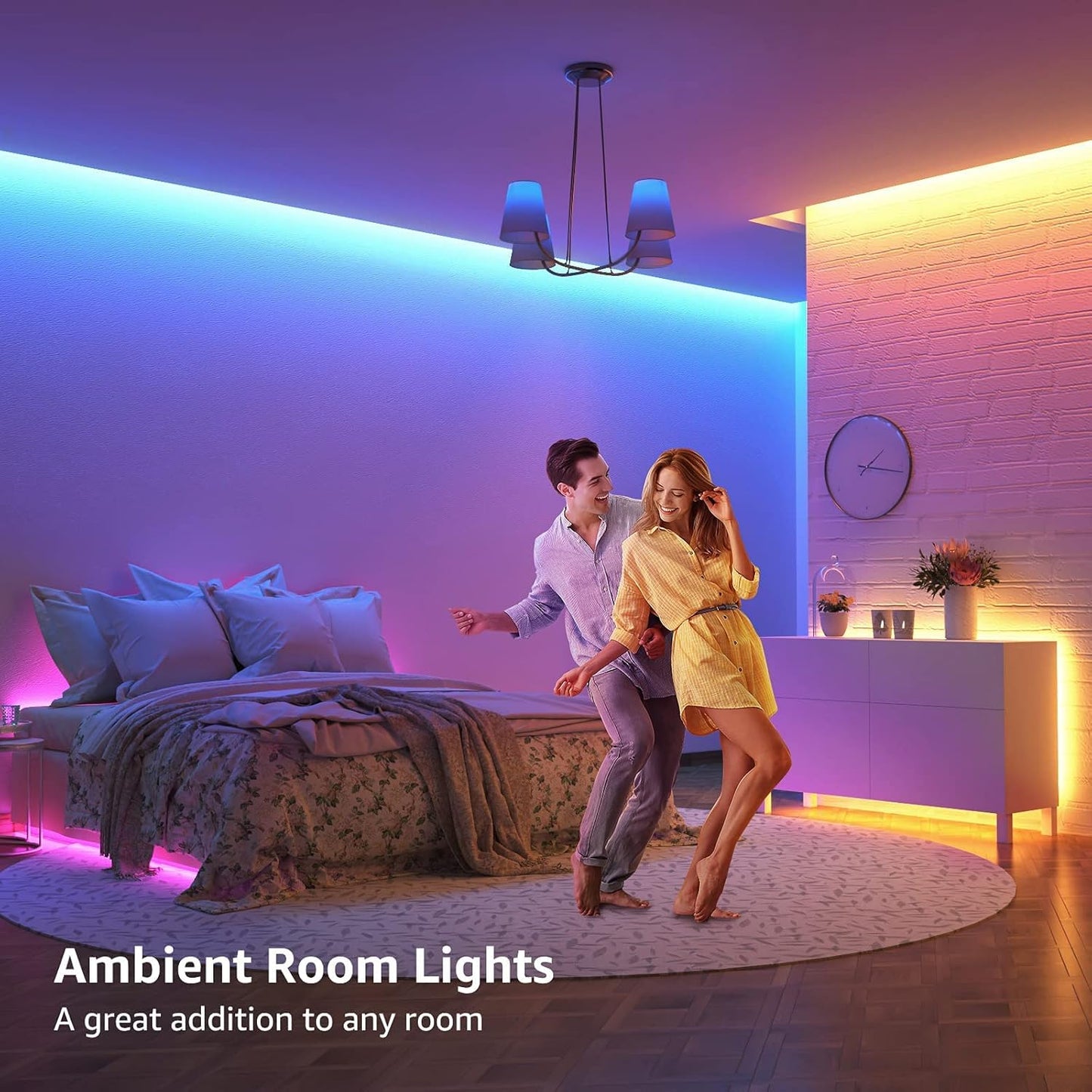 LE LED Strip 20M(2x10M), RGB LED Streifen Band, 5050 SMD 600 LEDs Stripes, 12V, Selbstklebend Lichtband mit 44 Tasten Fernbedienung, Flexibel LED Leiste, LED Lichterkette IP20 f¨¹r Haus,Party,Bar,TV