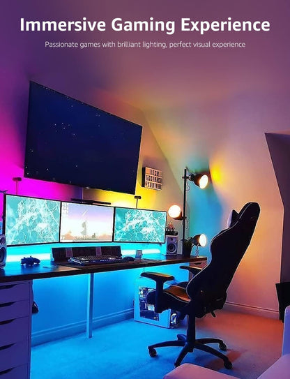 Lepro LED Strip Alexa 10M, 2x5M, RGB Dimmbar 300 LEDs, LED Streifen Wifi, Wlan LED Band,Selbstklebend Superhell Lichtband Lichterkette Stripes mit Fernbedienung, Kompatibel mit Alexa,App,Google Home