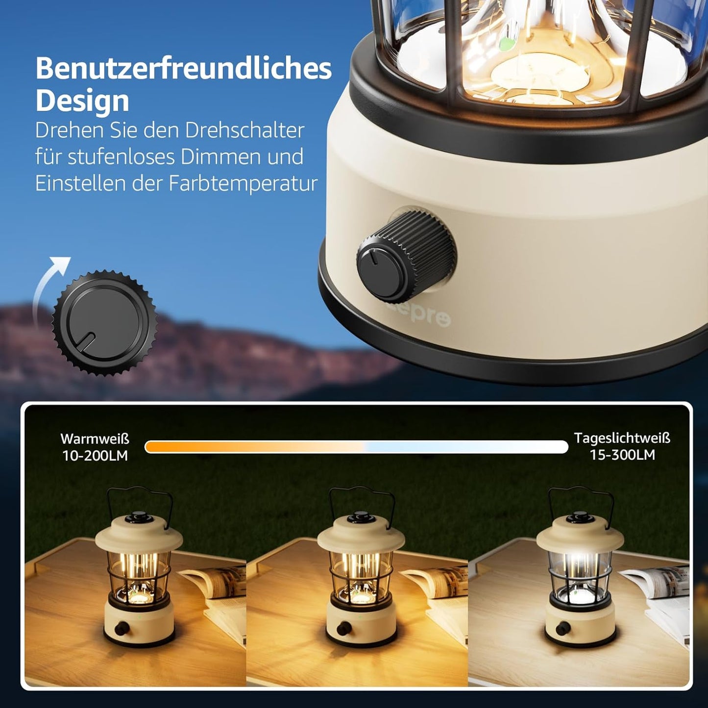 Lepro USB LED Campinglampe£¬White