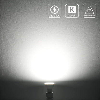 Lepro GU10 LED Kaltweiss, 4W 345 Lumen LED GU10 Kaltweiß, Leuchtmittel 5000 Kelvin Kaltweiss, LED Lampe GU10 Nicht Dimmbar, 5er Pack