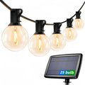 LE Solar Lichterkette Glühbirnen Aussen, 7.62M 25 LEDs G40 Außen Beleuchtung, USB wiederaufladbar, 4 Modus Solarlichterkette für Garten, Hochzeit, Balkon, Haus, Weihnachten Deko, Warmweiß