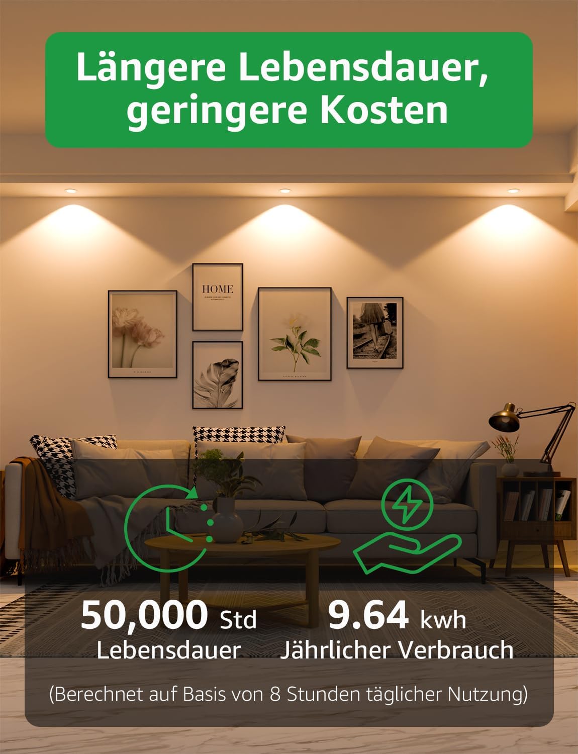 Lepro Energieklasse A GU10 LED Warmweiss Lampe, 3.3W 2700K Warmwei? 590 lm, Nicht Dimmbar, 100¡ã Abstrahlwinkel, Energiesparendes GU 10 LED Leuchtmittel f¨¹r Flur, Wohnzimmer, Schlafzimmer, 10 St¨¹ck