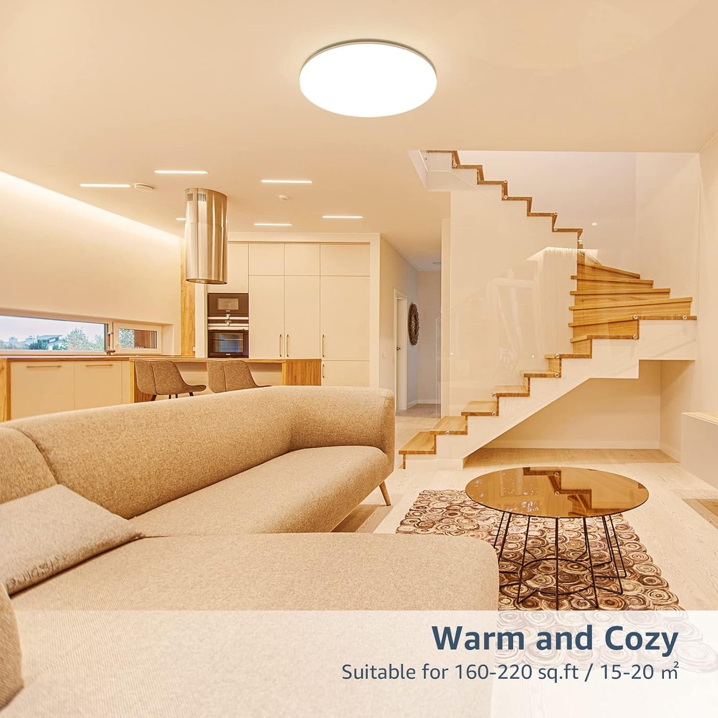 Lepro 24W Deckenlampe Ø28cm, IP54 Wasserfest Badezimmer Deckenlampe, 3000K LED Deckenleuchte 2400lm für Badezimmer Schlafzimmer Kinderzimmer Wohnzimmer Balkon Flur Küche, Warmweiß LED Lampen