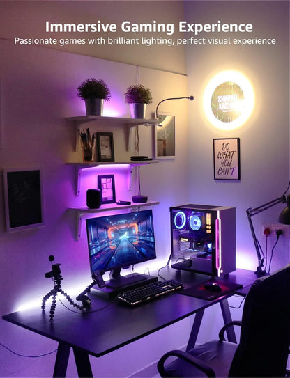 Lepro Smart LED Strip, 5M LED Streifen, RGB 150 LEDs, IP20 Smart LED Leiste inkl. Fernbedienung, WiFi LED Band Lichterkette für Haus,Küche,Party,Lichtband Kompatibel mit Alexa, Google Home nur 2.4GHz