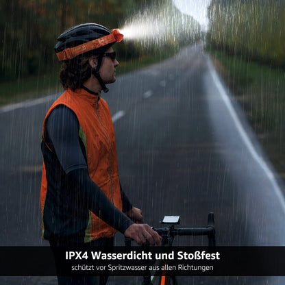 Lepro Stirnlampe LED Wiederaufladbar, USB C Kopflampe mit 5 Modi & Rotlicht [Energieklasse C]