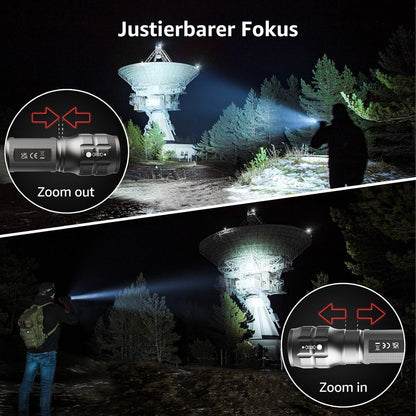 Lighting EVER LED Taschenlampe Klein, Extrem Hell & Zoombar Mini Taschenlampen Batteriebetrieben f¨¹r Kinder, Wasserdichte Handlampe f¨¹r Camping, Outdoor, Notf?lle (2er-Pack in Gunmetal)