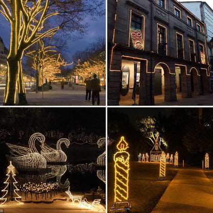 LE 10m LED Lichterschlauch 240 LEDs wasserfest Warmwei? f¨¹r Innen Au?en Party Hochzeit Weihnachten Dekolicht Warmwei?