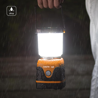 LE LED Campinglampe, Ultra Hell 1000 Lumen, 4 LeuchtmodiI Dimmbar Suchscheinwerfer, Batteriebetrieben Notfallleuchte f¨¹r Stromausf?llen, Wandern, Notfall, Ausf?lle und so weiter, 1 St¨¹ck, Orange