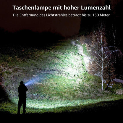 Lepro LED Taschenlampe, LE2000 Extrem Hell LED Taschenlampen mit 5 Modi, Zoombare Camping Handlampe, wasserdichte Flashlight für Camping, Outdoor, Wandern, Angeln, Geschenk (2 Stück)