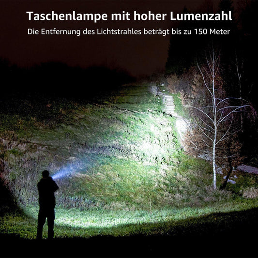 Lepro LED Taschenlampe, LE2000 Extrem Hell LED Taschenlampen mit 5 Modi, Zoombare Camping Handlampe, wasserdichte Flashlight für Camping, Outdoor, Wandern, Angeln, Geschenk (2 Stück)