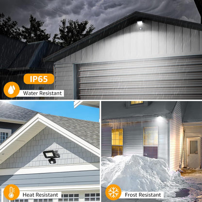 Lepro 10W LED Strahler mit Bewegungsmelder Außen, 850LM Außenstrahler 5000K Kaltweiß Superhell Scheinwerfer, Ideale Aussenleuchte für Garten, Innenhöfe, Garage, Haus, Hotel