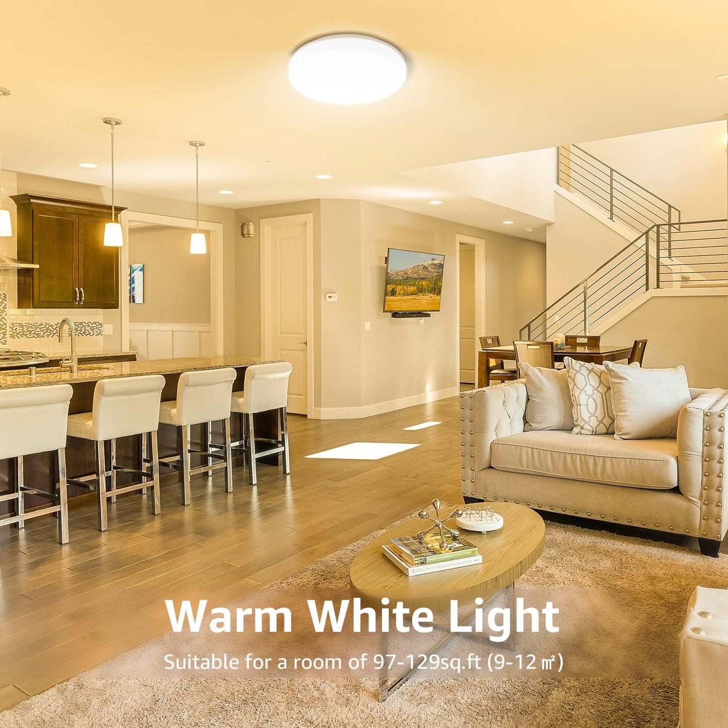 Lepro LED Deckenlampe 15W [2 Stücke], LED Deckenleuchte IP54 Wasserfest, 3000K 1500LM Badezimmer Lampe, Rund Badlampe Decke, ideal für Bad Schlafzimmer Flur Küche Wohnzimmer Balkon, Warmweiß, Ø22cm