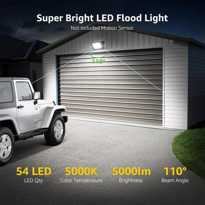 Lepro LED Strahler 50W, Außen, Superhell 4250LM Scheiwerfer, IP65 Wasserfest Fluter 5000K Kaltweiß Aussenstrahler, für Hinterhof, Auffahrt, Türen, Garage, Flur, Garten