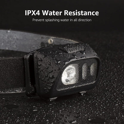 Lepro Stirnlampe, LED Kopflampe 1500 Lux mit Rotlicht & 6 Lichtmodi, IPX4 wasserdichte Mini Batteriebetrieben Stirnlampen für Kinder Erwachsene, Superhell Headlight für Angeln Laufen, 2 Stück