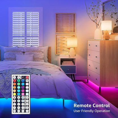 LE LED Strip 5m Selbstklebend, LED Streifen RGB 300 Stück 5050 LEDs Super Hell, 12V LED Band Farbwechsel Deko Leiste mit Netzteil Fernbedienung Lichtband für Haus Küche Feiertag