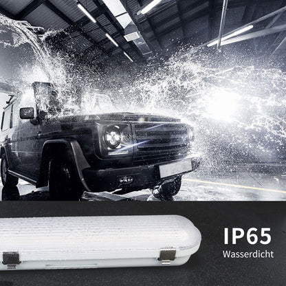 4x LED Feuchtraumleuchte 150cm, 48W 7,200lm Superhell LED Wannenleuchten, LED Feuchtraum Leuchte Neutralweiß 4000K IP65 , Wasserfest Kellerleuchte im Reihenschaltung, Werkstattleuchte, Garage